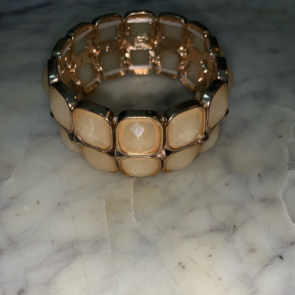 Beige and Gold Bracelet